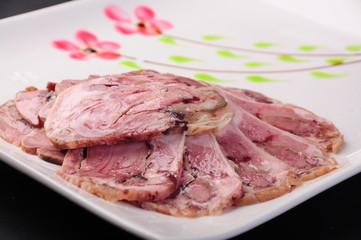 raw meat on a plate