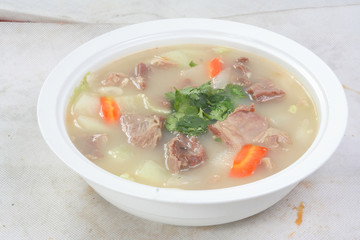 soup with meat and vegetables