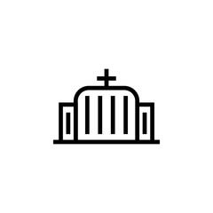 Hospital, Building icon. Element of building icon. Thin line icon for website design and development, app development. Premium icon