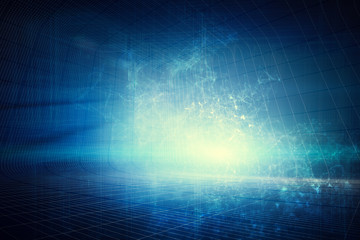 Obraz premium Futuristic modern blue background