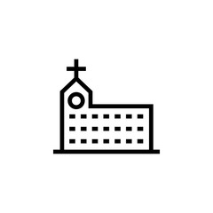 Hospital, Building icon. Element of building icon. Thin line icon for website design and development, app development. Premium icon