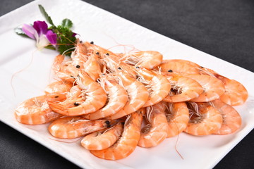 shrimps on a plate