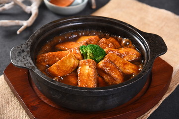 chicken in a pan