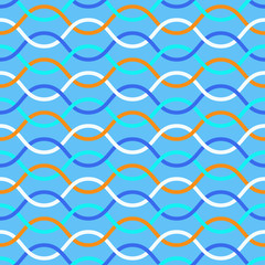 Stylized pool water. Abstract summer wavy seamless background.