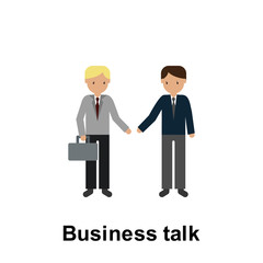 Fototapeta premium Business talk color icon. Element of business illustration. Premium quality graphic design icon. Signs and symbols collection icon for websites, web design, mobile app