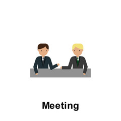 Meeting color icon. Element of business illustration. Premium quality graphic design icon. Signs and symbols collection icon for websites, web design, mobile app