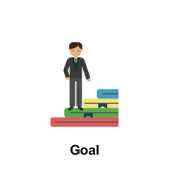 Goal color icon. Element of business illustration. Premium quality graphic design icon. Signs and symbols collection icon for websites, web design, mobile app