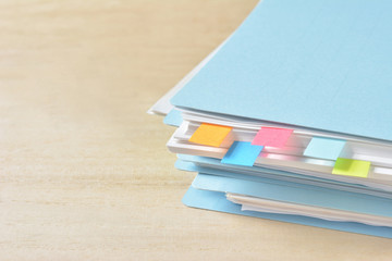 Documents on a desk