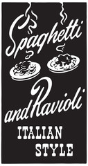 Spaghetti And Ravioli 2  - Retro Ad Art Banner