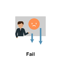 Fail color icon. Element of business illustration. Premium quality graphic design icon. Signs and symbols collection icon for websites, web design, mobile app