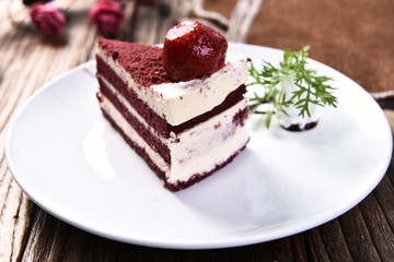 piece of cake on a plate