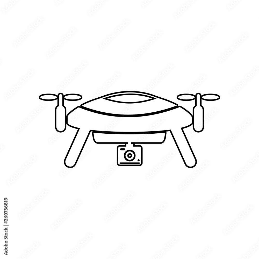 Poster drone, aerial imaging icon. element of equipment photography for mobile concept and web apps icon. o