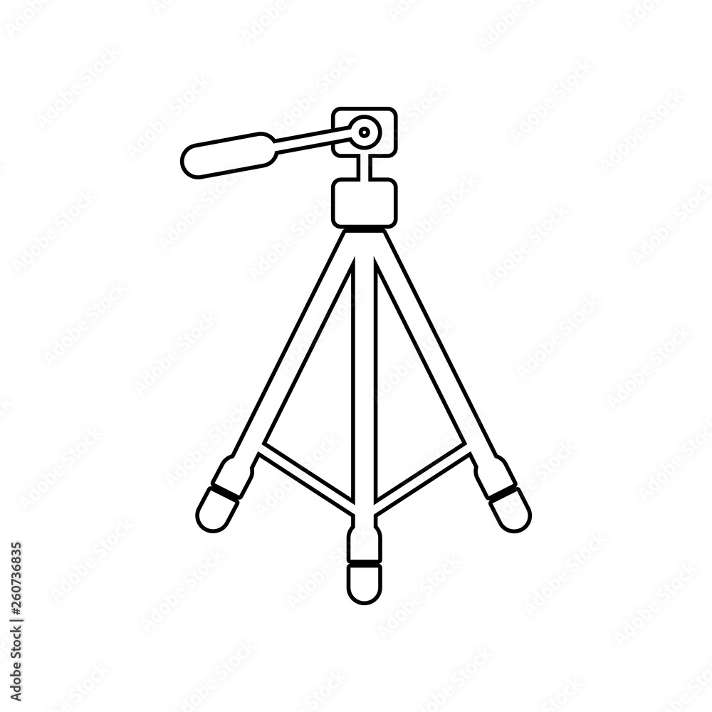 Aufkleber tripod icon. element of equipment photography for mobile concept and web apps icon. outline, thin li