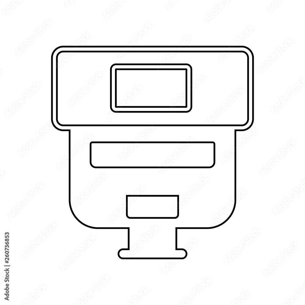 Poster speedlight icon. element of equipment photography for mobile concept and web apps icon. outline, thi