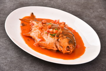 salmon with sauce