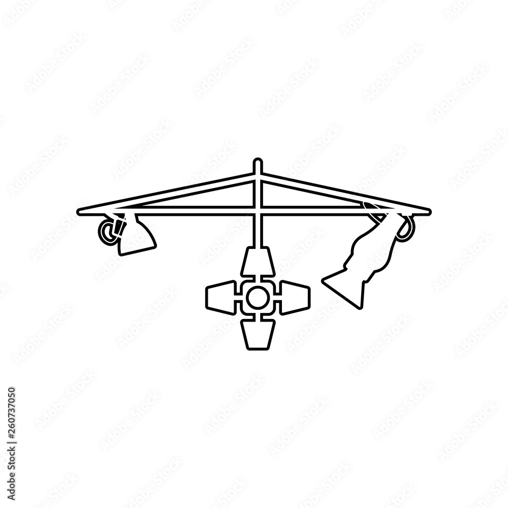 Poster studio lights icon. element of equipment photography for mobile concept and web apps icon. outline, 