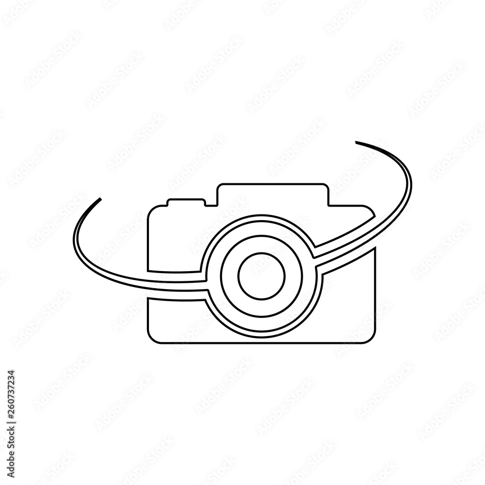 Poster camera icon. element of equipment photography for mobile concept and web apps icon. outline, thin li