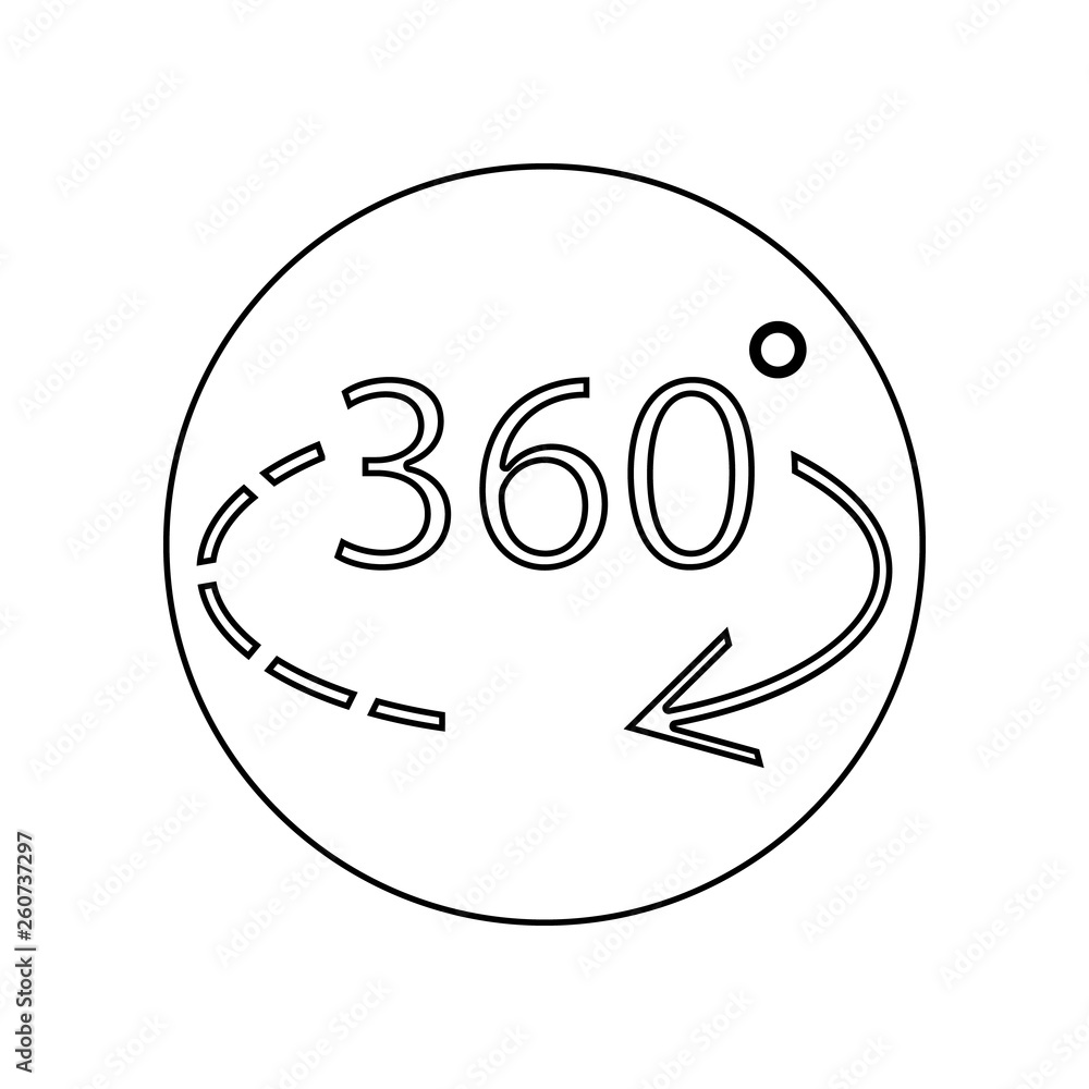 Poster 360 photo icon. element of equipment photography for mobile concept and web apps icon. outline, thin