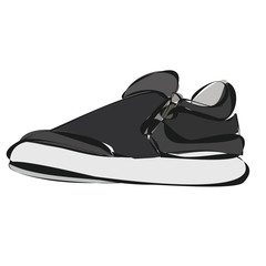  isolated, outline men's shoes, icon