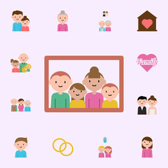 family, photo cartoon icon. family icons universal set for web and mobile
