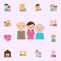 family, woman cartoon icon. family icons universal set for web and mobile