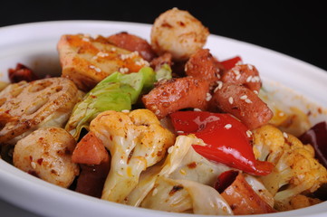 pasta with tomato sauce and basil