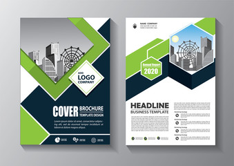 Brochure design, cover modern layout, annual report, poster, flyer in A4 with colorful triangles, geometric shapes for tech, science, market with light background
