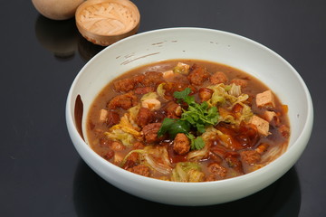 soup with meat and vegetables