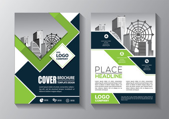 Brochure design, cover modern layout, annual report, poster, flyer in A4 with colorful triangles, geometric shapes for tech, science, market with light background