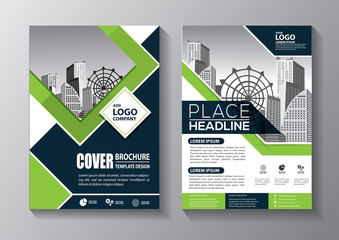 Brochure design, cover modern layout, annual report, poster, flyer in A4 with colorful triangles, geometric shapes for tech, science, market with light background
