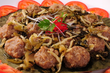 grilled meat and vegetables