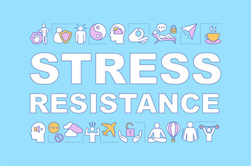 Stress resistance word concepts banner