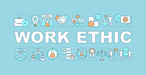 Work ethic word concepts banner