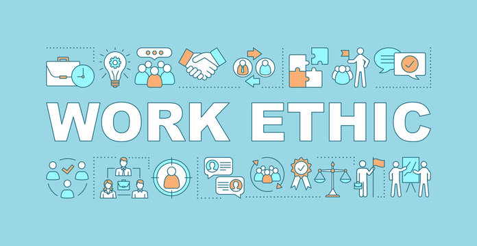 Work ethic word concepts banner