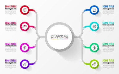 Obraz premium Infographic design template. Creative concept with 8 steps