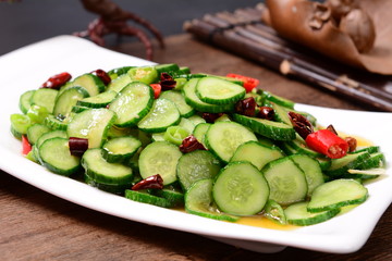 salad with cucumbers and tomatoes