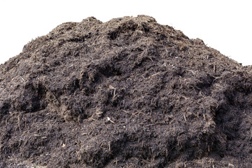 Isolated mound of gardening mulch.