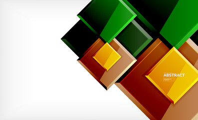 Obraz premium Square abstract background, glossy geometric design