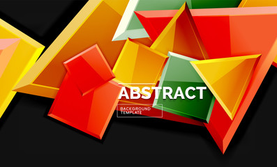 Squares and triangles geometrical background