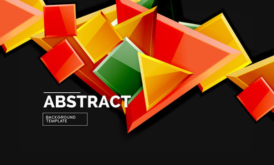 Obraz premium Squares and triangles geometrical background