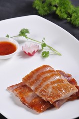 grilled salmon steak with vegetables
