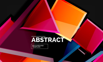 Squares and triangles geometrical background