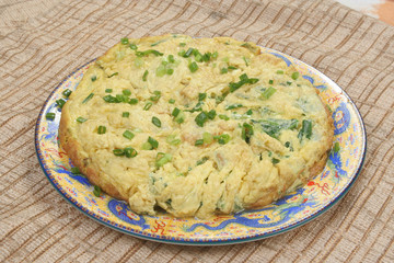 apple pie with spinach and cheese