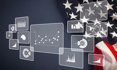 American flag background for edit your design.