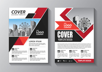 Brochure design, cover modern layout, annual report, poster, flyer in A4 with colorful triangles, geometric shapes for tech, science, market with light background
