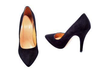 Black high heel women shoes