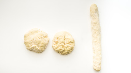 Step by step visual instructions of of braiding a challah bread