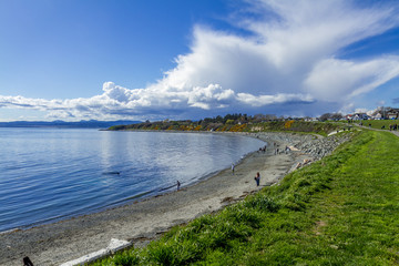 Nice quiet beach on summer day