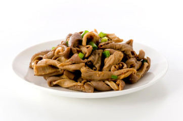 沖縄料理　豚中身イリチャー（豚中身の炒め物）