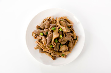 沖縄料理　豚中身イリチャー（豚中身の炒め物）